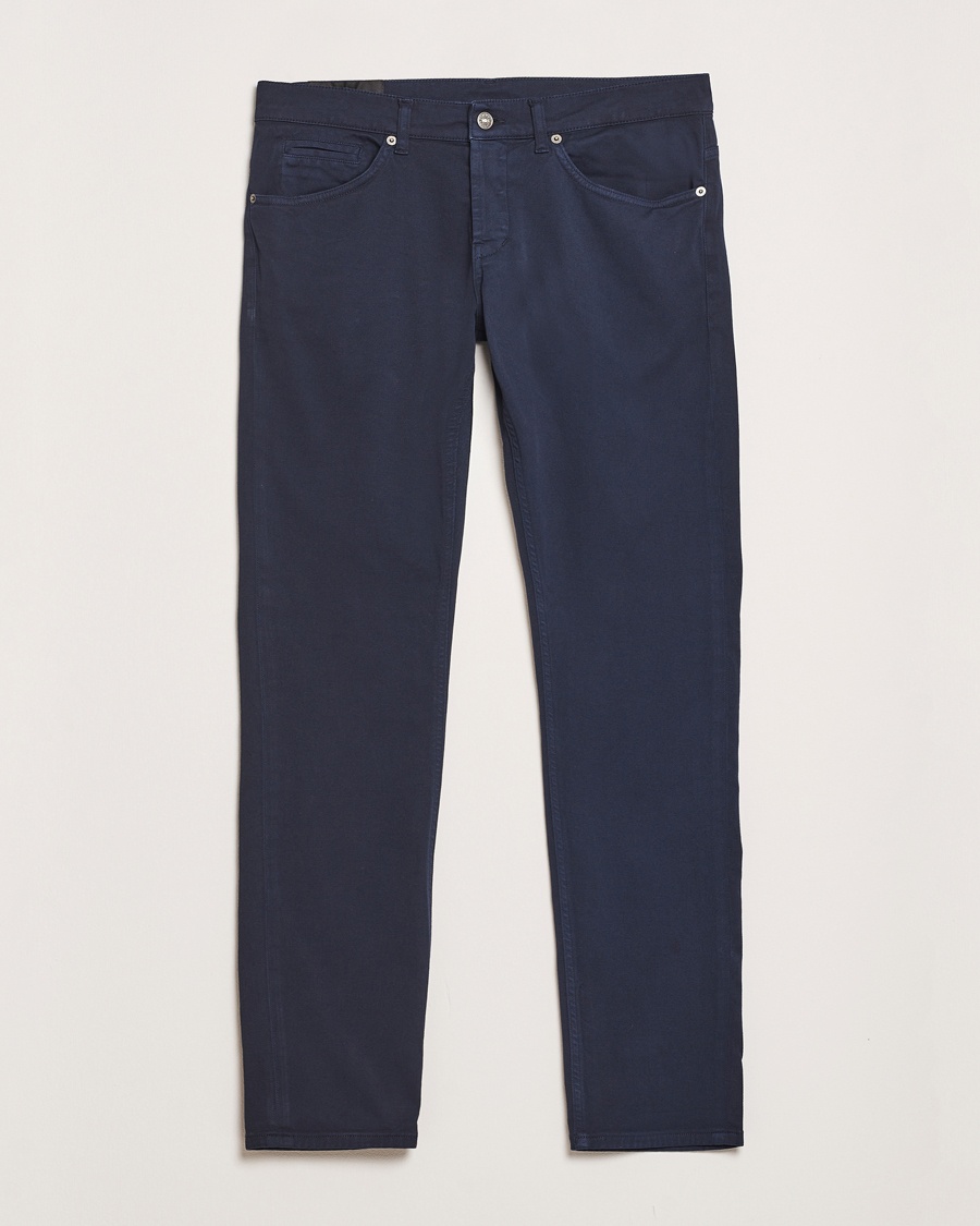 Herre | 5-lommersbukser | Dondup | George Gabardine 5-Pocket Pants Navy