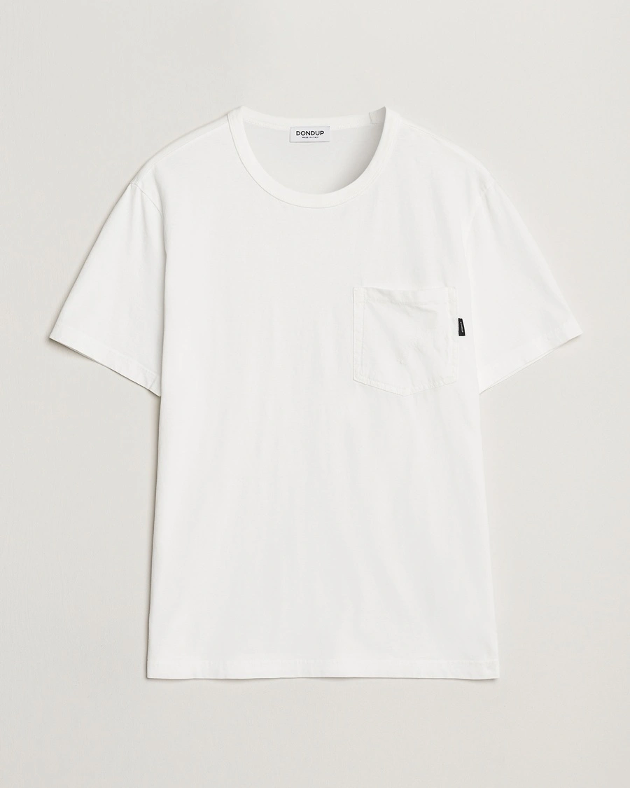 Herre | Hvite t-shirts | Dondup | Pocket Crew Neck T-Shirt White