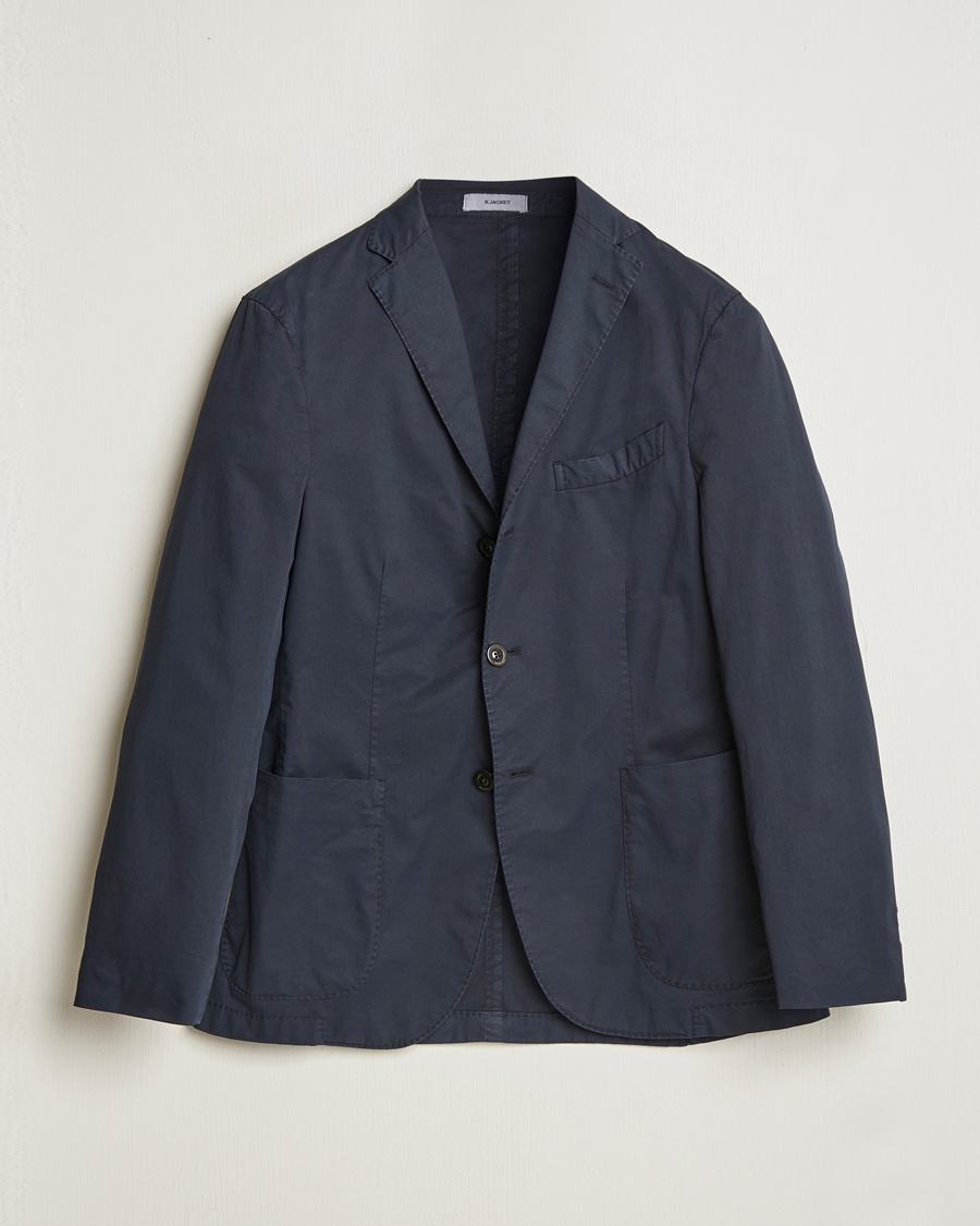 Herre | Bomullsblazer | Boglioli | K Jacket Supima Cotton Blazer Navy