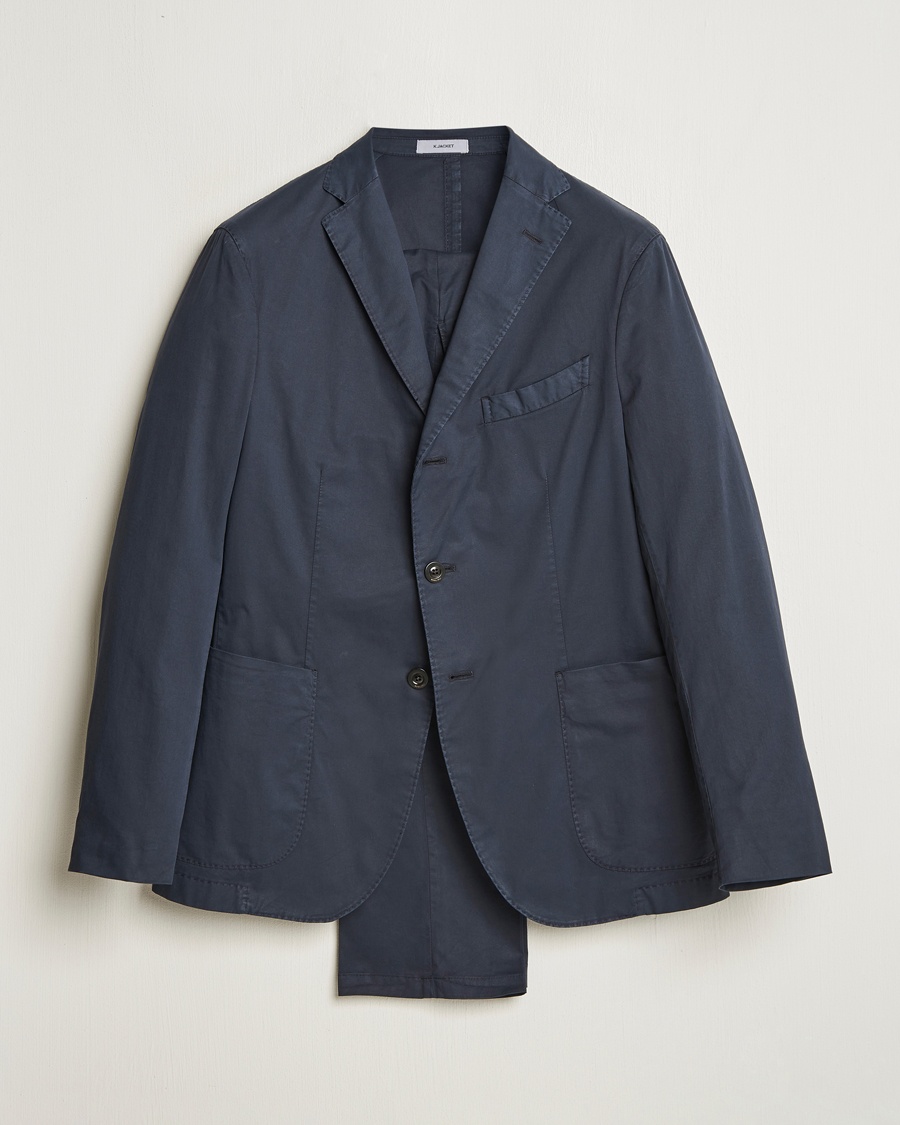 Herre | | Boglioli | K Jacket Supima Cotton Suit Navy