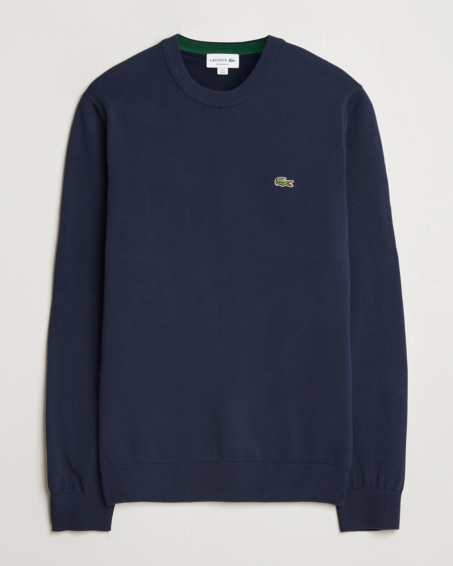 Herre | Strikkede gensere | Lacoste | Cotton Knitted Sweater Navy
