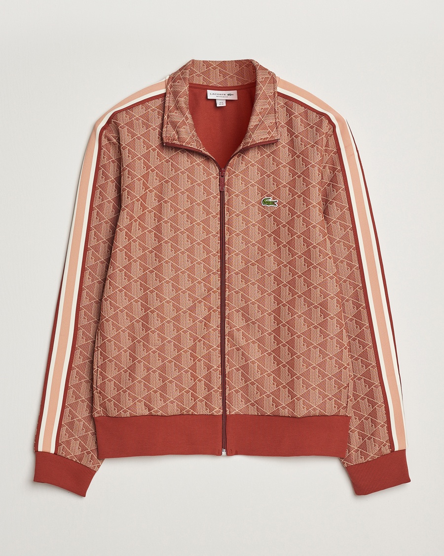 Herre | Full-zip | Lacoste | Monogram Full Zip Track Jacket Iberis/Latte