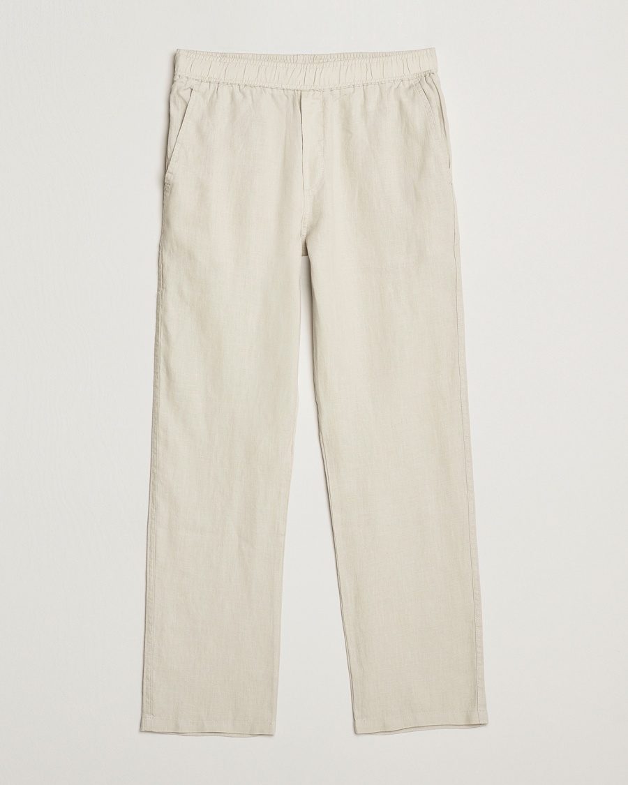 Samsøe Samsøe Jabari Linen Drawstring Trousers Moonstruck – Beige