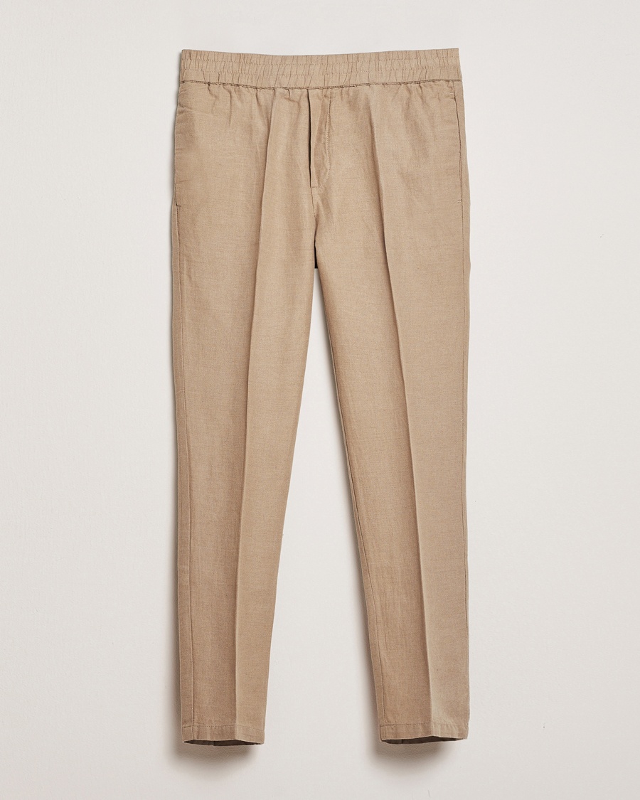 Herre | Nytt i butikken | Samsøe Samsøe | Smithy Linen/Cotton Drawstring Trousers Greige