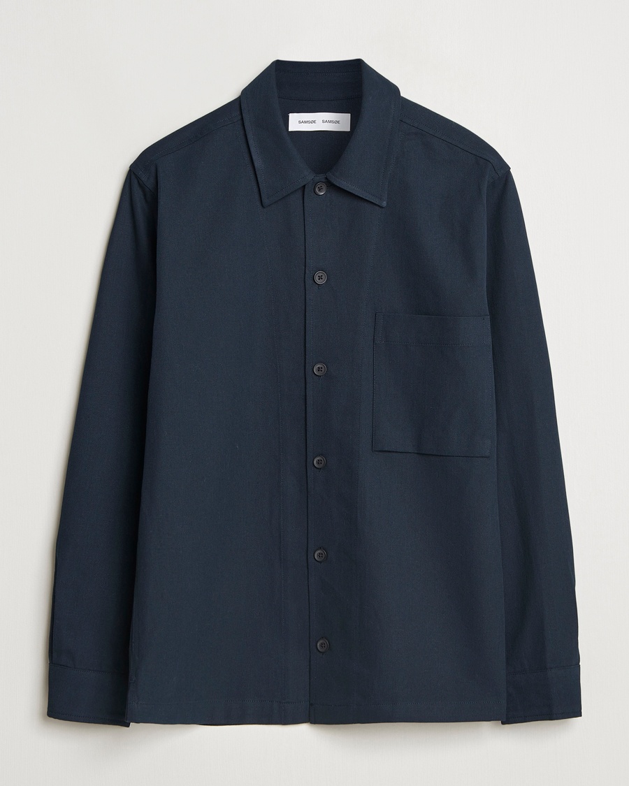 Herre | Overshirts | Samsøe Samsøe | Damon Go Overshirt Salute Navy