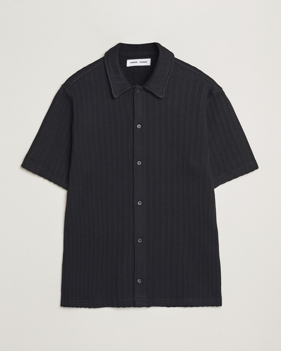Herre | Kortermede skjorter | Samsøe Samsøe | Kvistbro Structured Short Sleeve Shirt Black