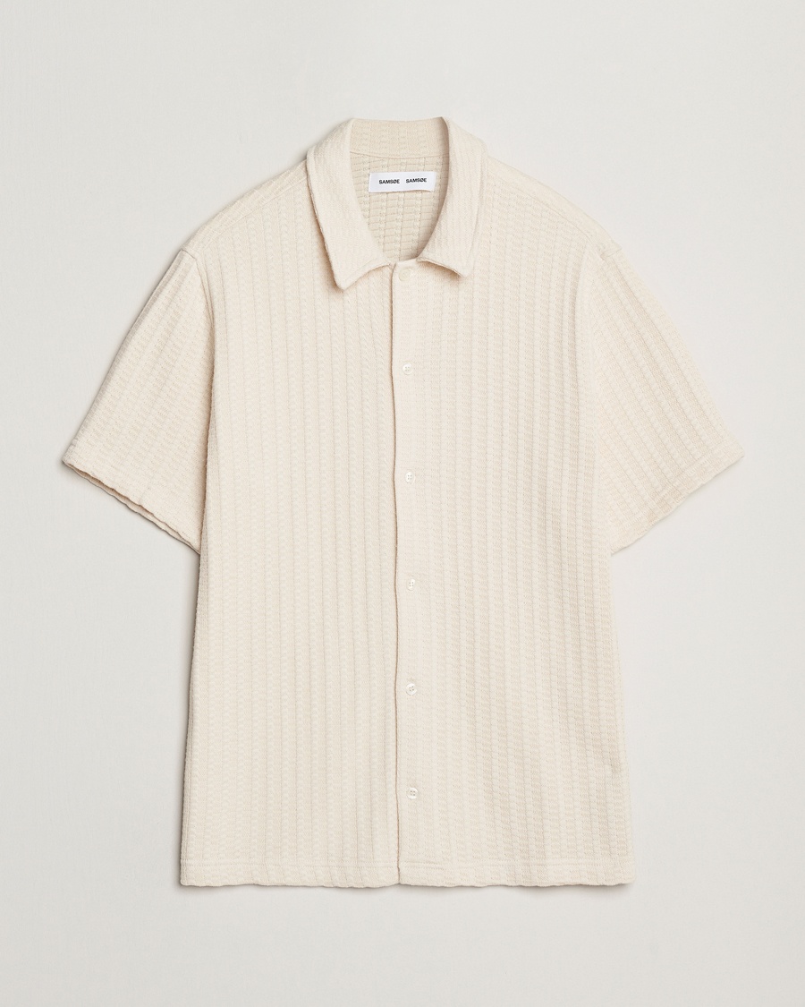Herre | Kortermede skjorter | Samsøe Samsøe | Kvistbro Structured Short Sleeve Shirt Clear Cream