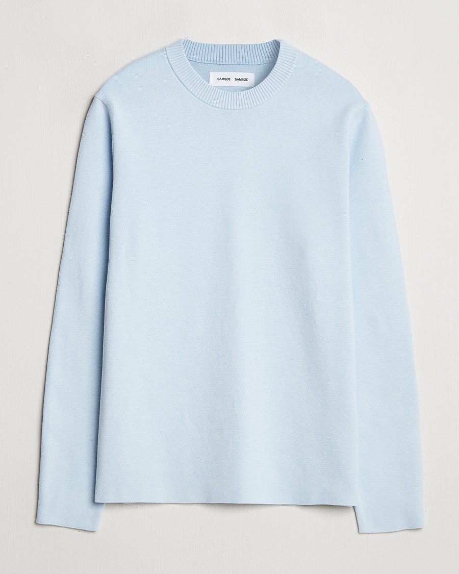 Herre | Strikkede gensere | Samsøe Samsøe | Niklas Crew Neck Sweater Skyway
