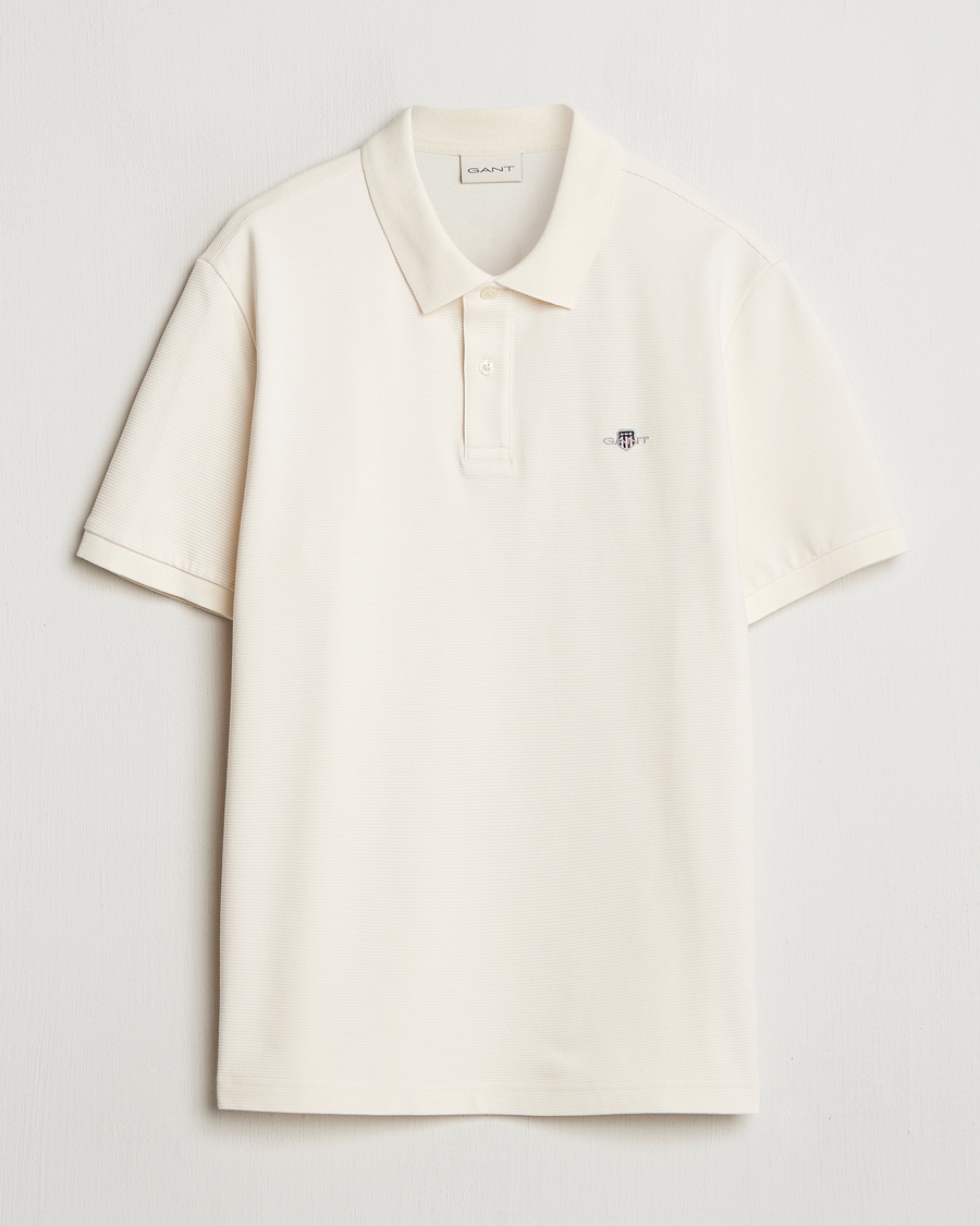 Herre | Pikéer | GANT | Textured Polo Cream