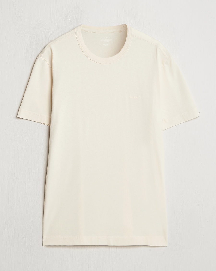 Herre | Hvite t-shirts | GANT | Sunfaded T-Shirt Ivory White