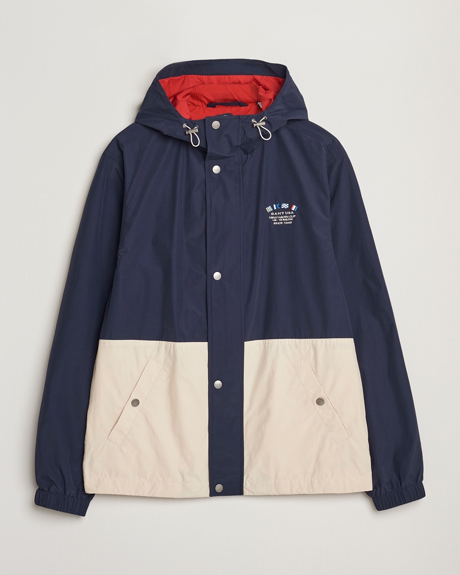 Herre | Jakker | GANT | Blocked Windshielder Jacket Classic Blue
