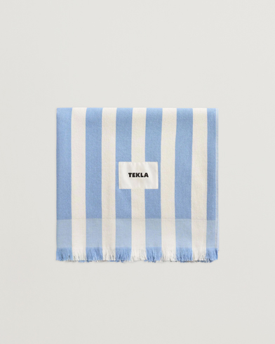 Tekla TeklaOrganic Terry Beach TowelMoro Stripes – Blå