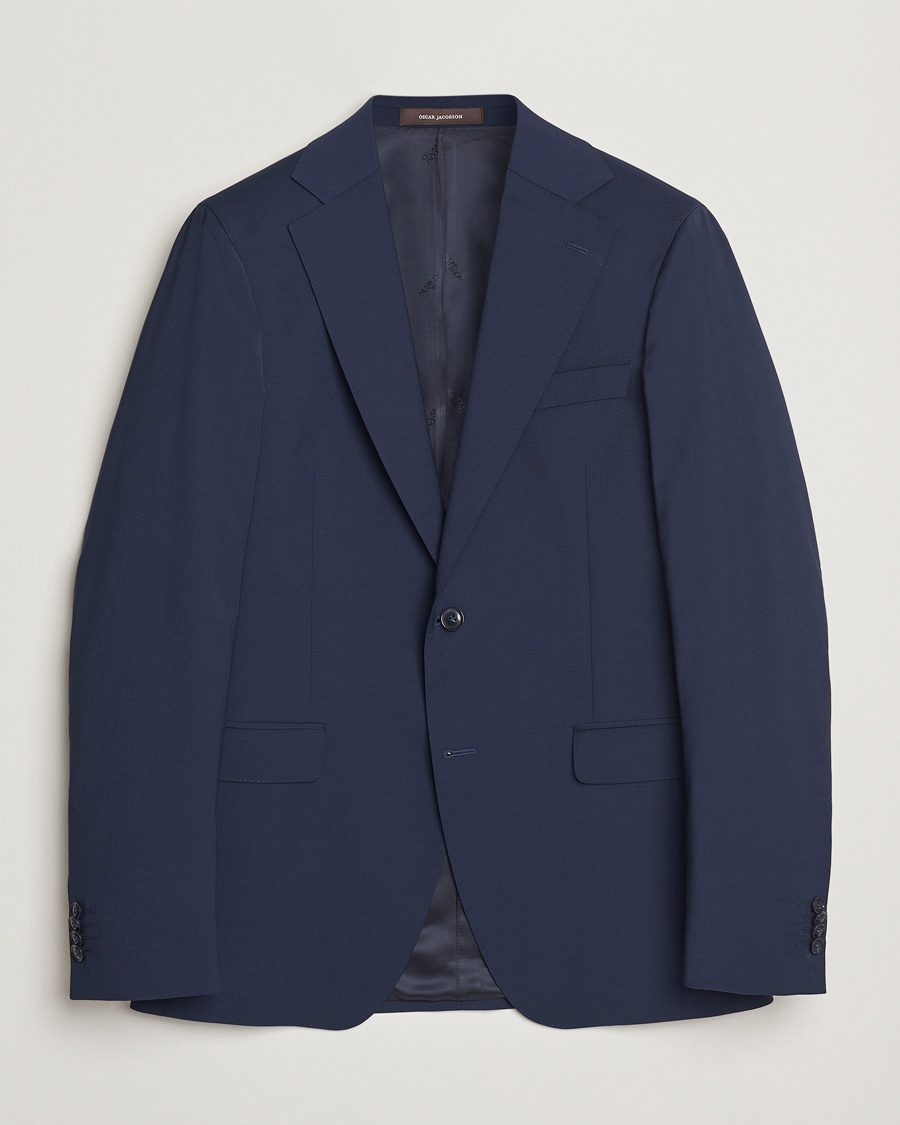 Herre | | Oscar Jacobson | Ego Wool Blend Blazer Navy