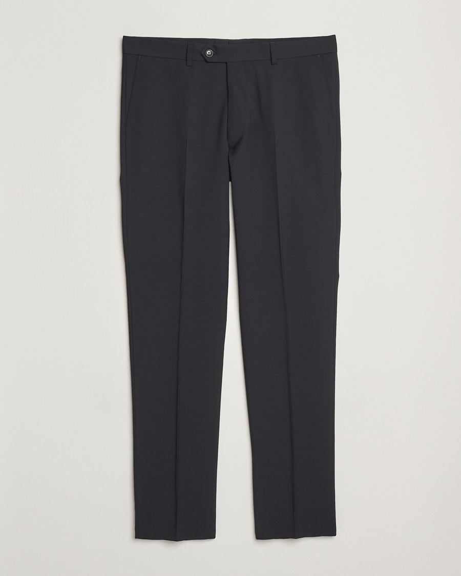 Herre | 20% salg | Oscar Jacobson | Denz Wool Blend Trousers Black