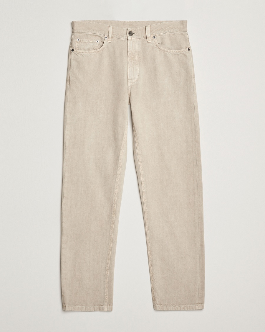 Herre | 5-lommersbukser | Zegna | 5-Pocket Marbled Denim Pants Beige