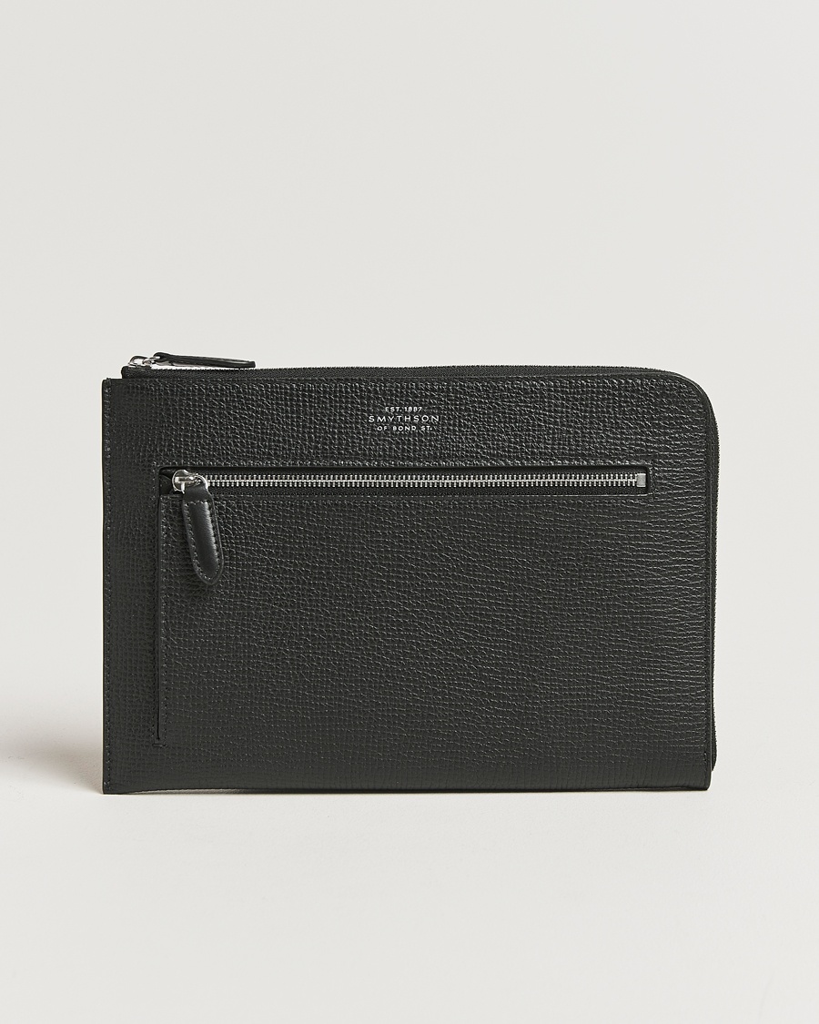 Herre | Dokumentmapper | Smythson | Ludlow Flat Organiser Pouch Black