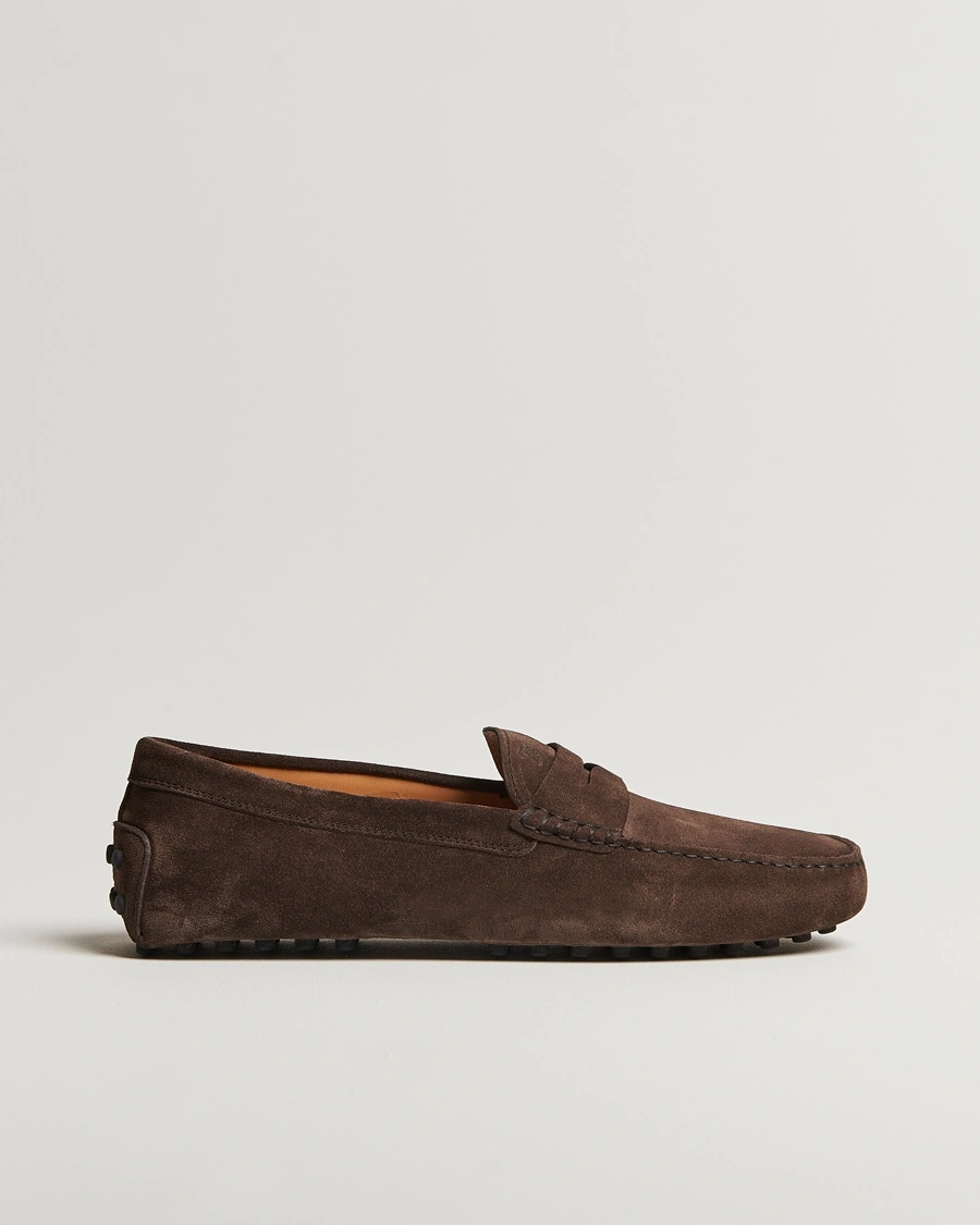 Herre | Loafers | Tod's | Gommino Carshoe Dark Brown Suede