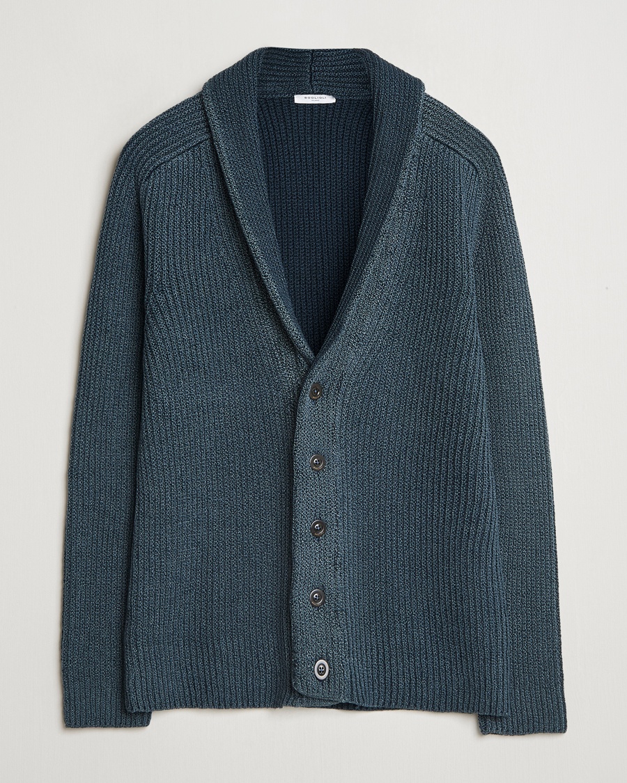 Herre | Gensere | Boglioli | Shawl Collar Cardigan Navy