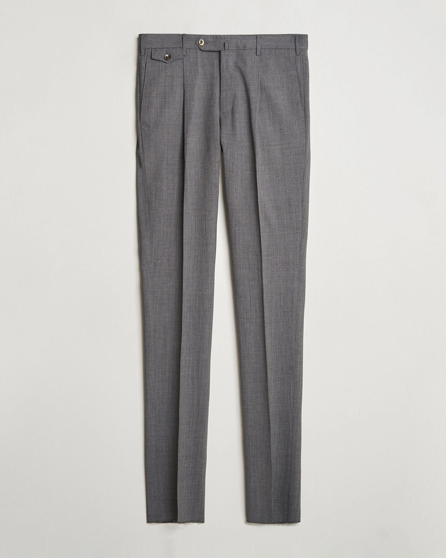 Herre | Dressbukser | PT01 | Gentleman Fit Wool Stretch Trousers Medium Grey