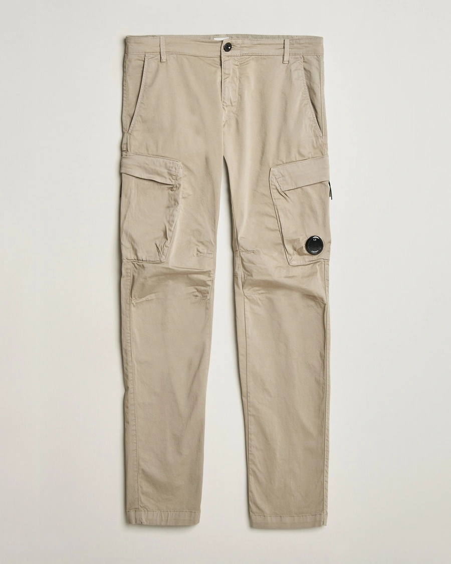 Herre | Cargobukser | C.P. Company | Satin Stretch Cargo Pants Beige