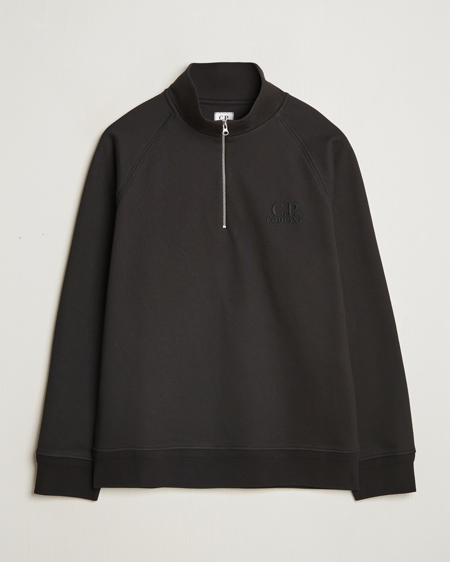 Herre | Half-zip | C.P. Company | Diagonal Raised Fleece Half Zip Black