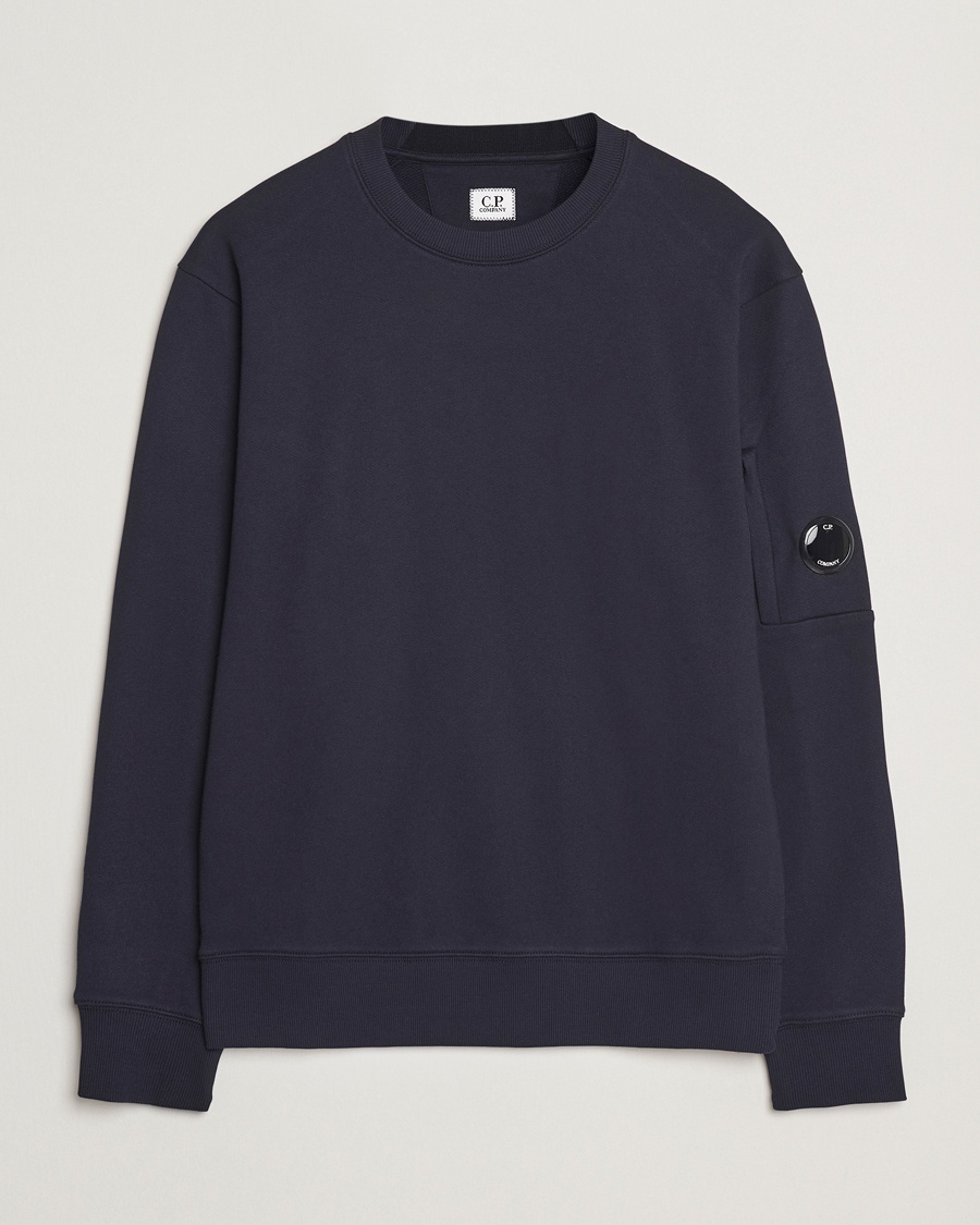 Herre | | C.P. Company | Diagonal Raised Fleece Lens Sweatshirt Navy