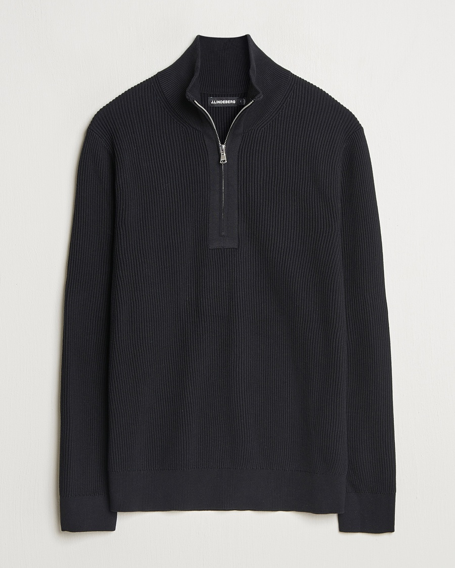 Herre | Lojalitetstilbud | J.Lindeberg | Alex Knitted Half-Zip Black