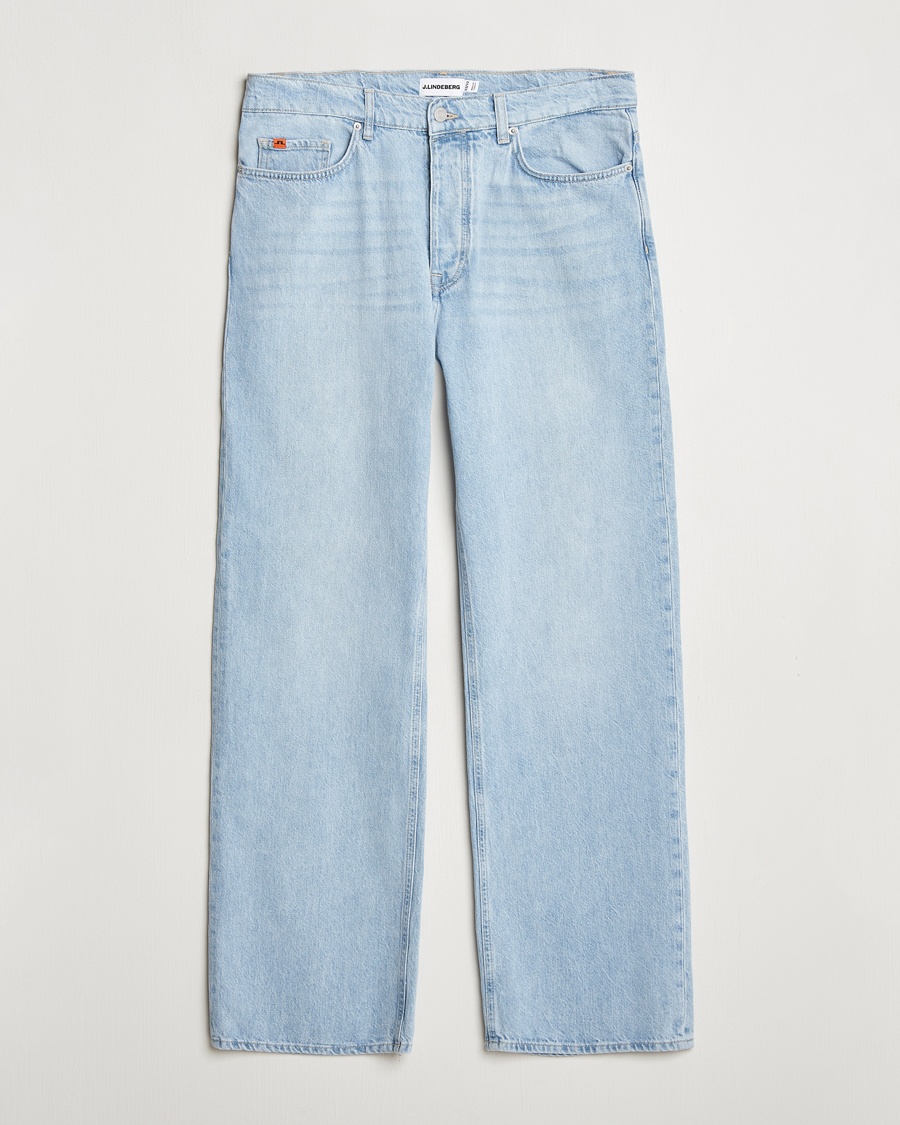 Herre | J.Lindeberg | J.Lindeberg | Cart Super Stone Wide Jeans Light Blue