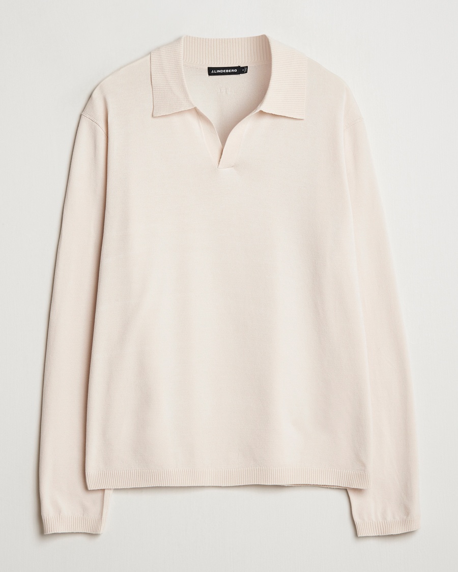 Herre | Pikéer | J.Lindeberg | Rowan Long Sleeve Polo Moonbeam