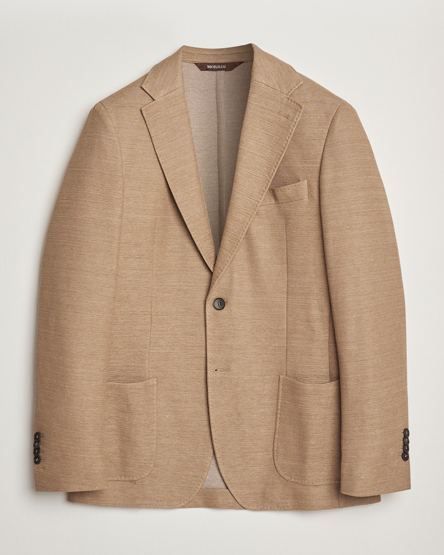 Herre | Dress | Morris Heritage | Jersey Linen Jacket Beige