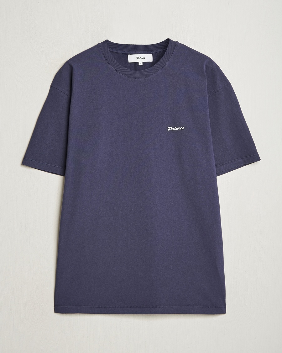Herre | T-Shirts | Palmes | Dyed T-Shirt Navy