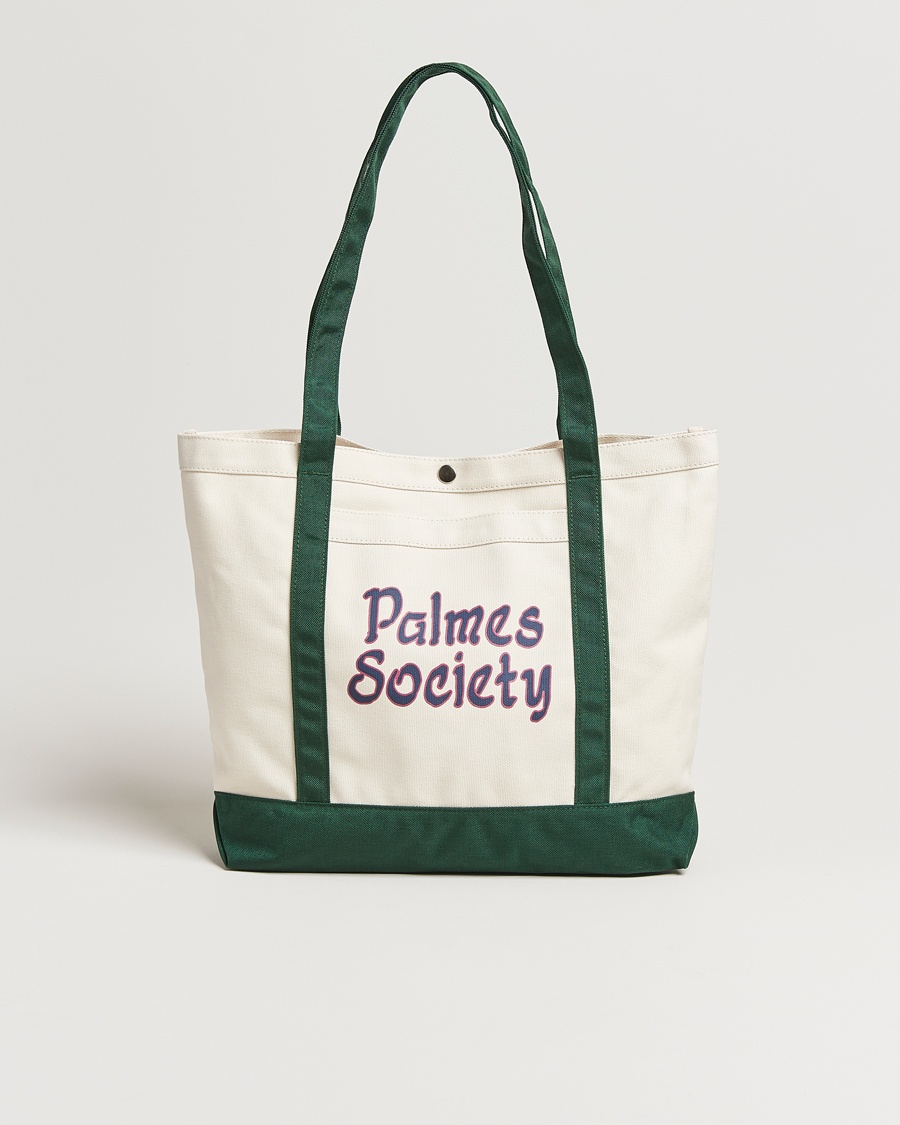 Herre | Totebags | Palmes | Society Tote Bag White/Green