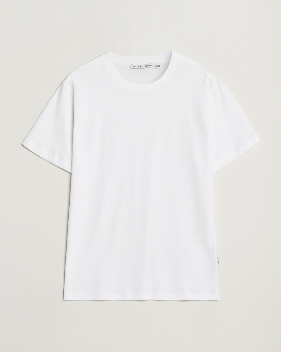 Tiger of Sweden Dillan Crew Neck T-Shirt White – Hvit