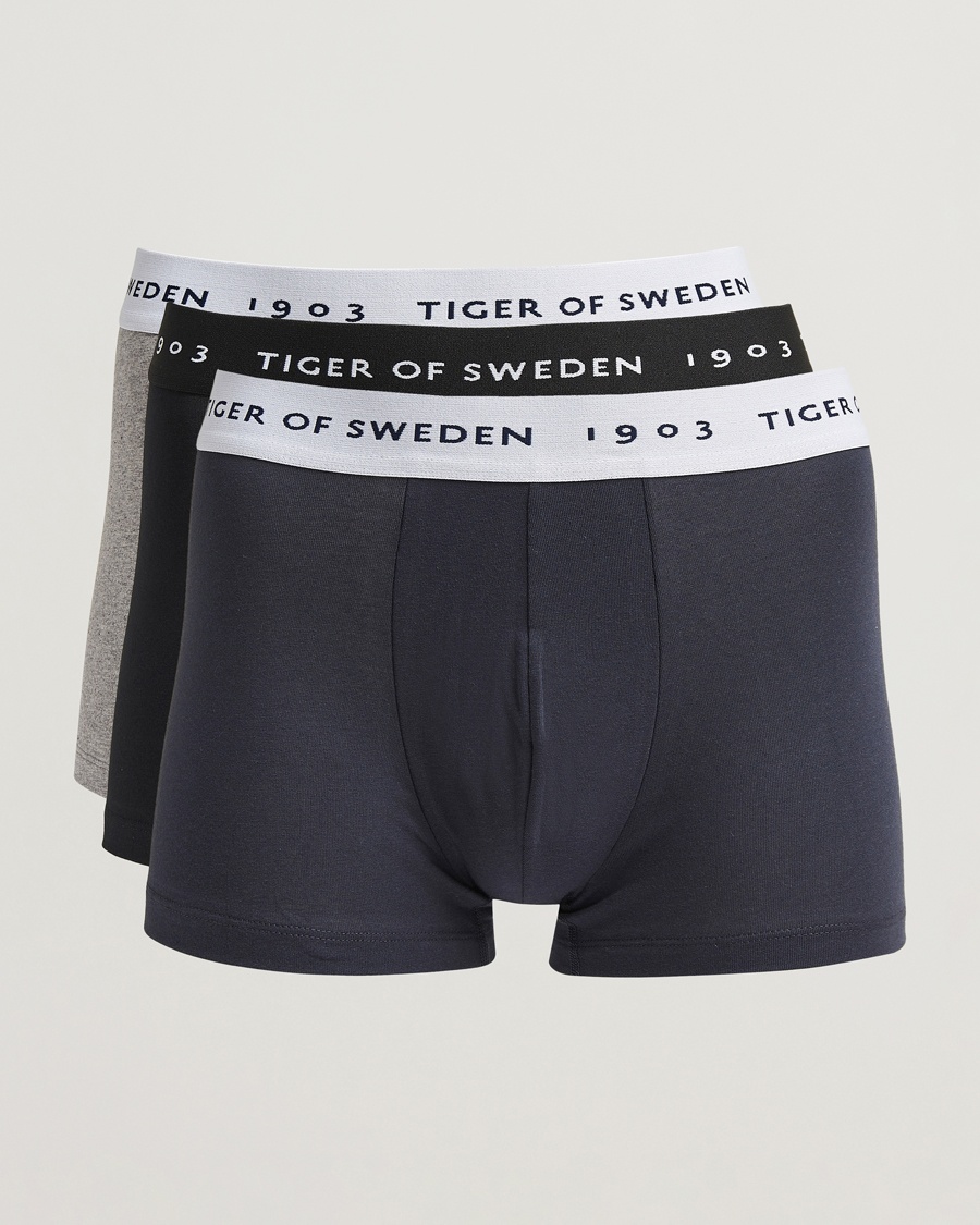 Tiger of Sweden Hermod Cotton 3-Pack Boxer Brief Black/Navy/Grey – Blå