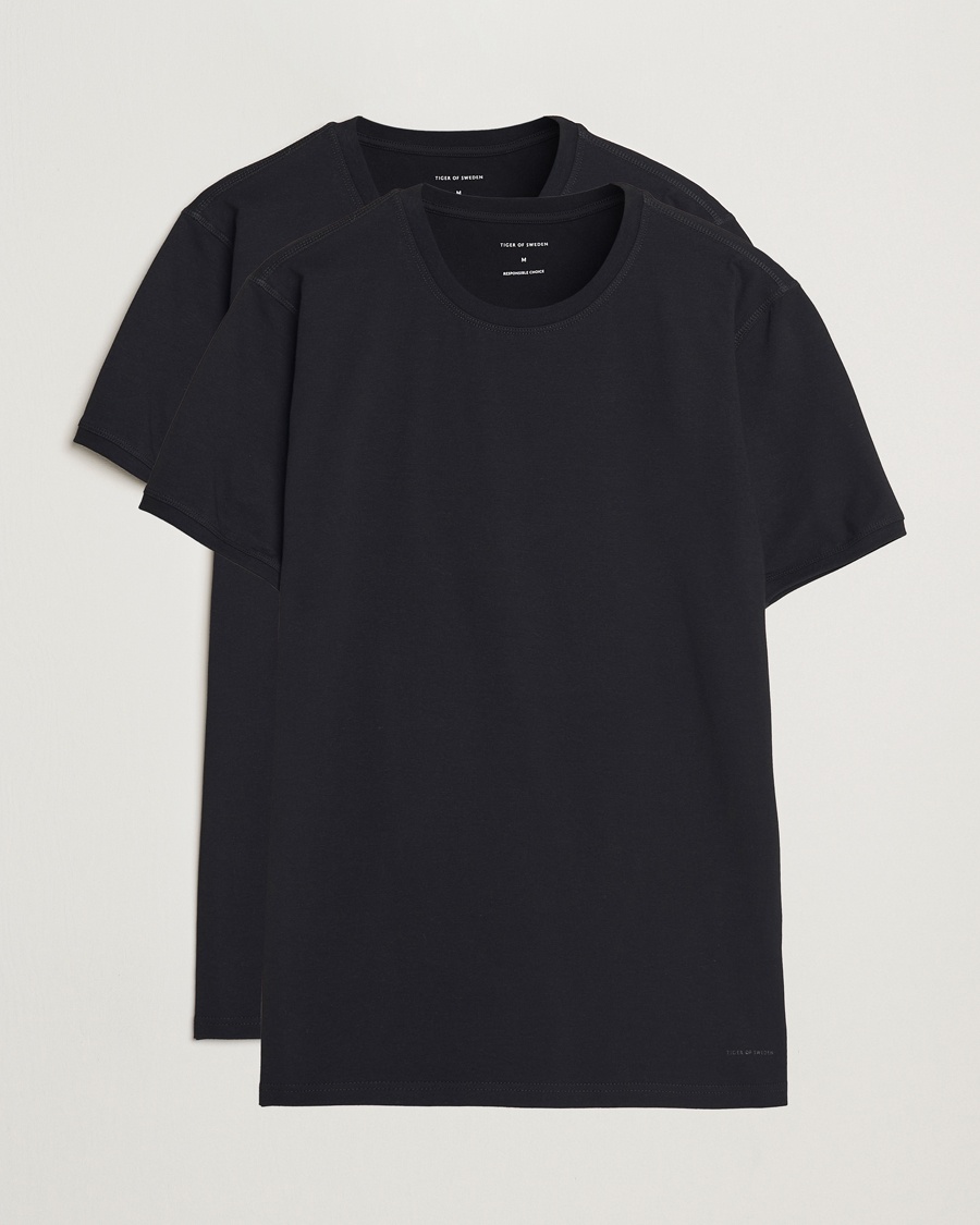 Herre | Flerpakning | Tiger of Sweden | Heimdal 2-Pack Crew Neck T-Shirt Black