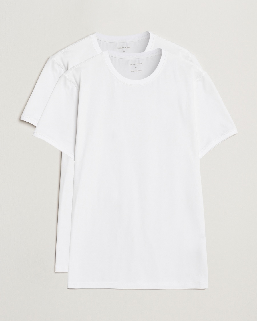 Herre |  | Tiger of Sweden | Heimdal 2-Pack Crew Neck T-Shirt White