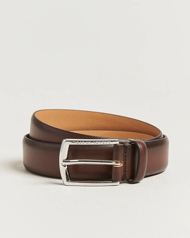 Tiger of Sweden Asenby Leather 3 cm Belt Dark Brown – Brun
