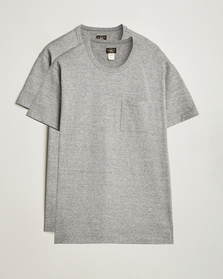 Herre | Flerpakning | RRL | 2-Pack Pocket Tee Grey Heather