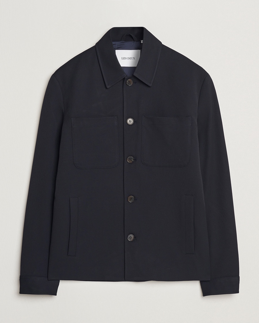 Les Deux Marsielle Hybrid Jacket Dark Navy – Blå