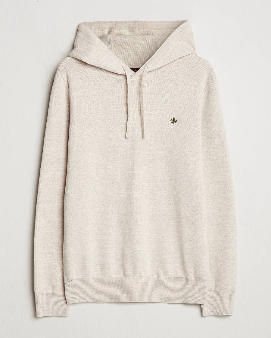 Herre | | Morris | Ramdall Knitted Cotton Hoodie Khaki