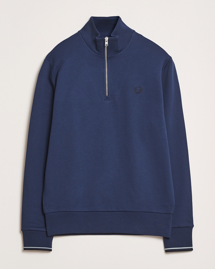 Herre | Fred Perry | Fred Perry | Half Zip Sweatshirt Tennis Blue