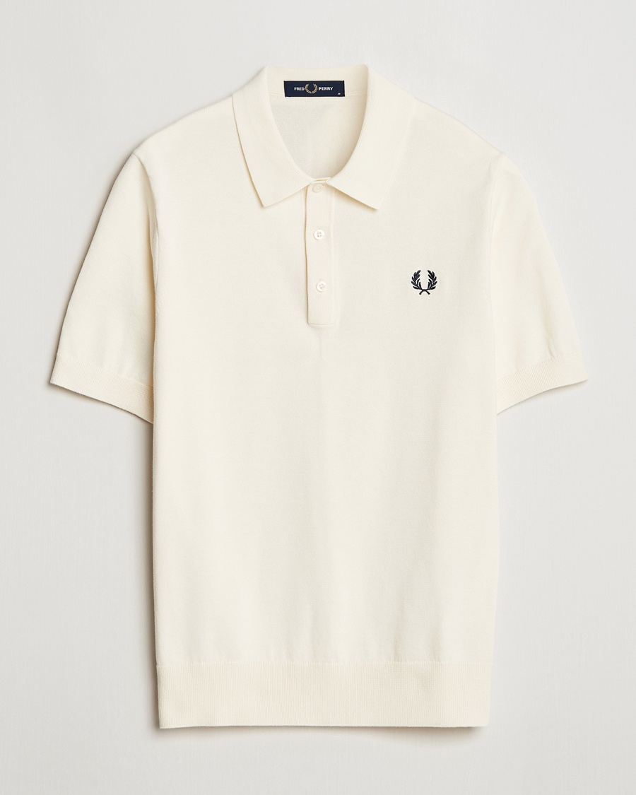 Herre | Fred Perry | Fred Perry | Cotton Knitted Polo Ecru