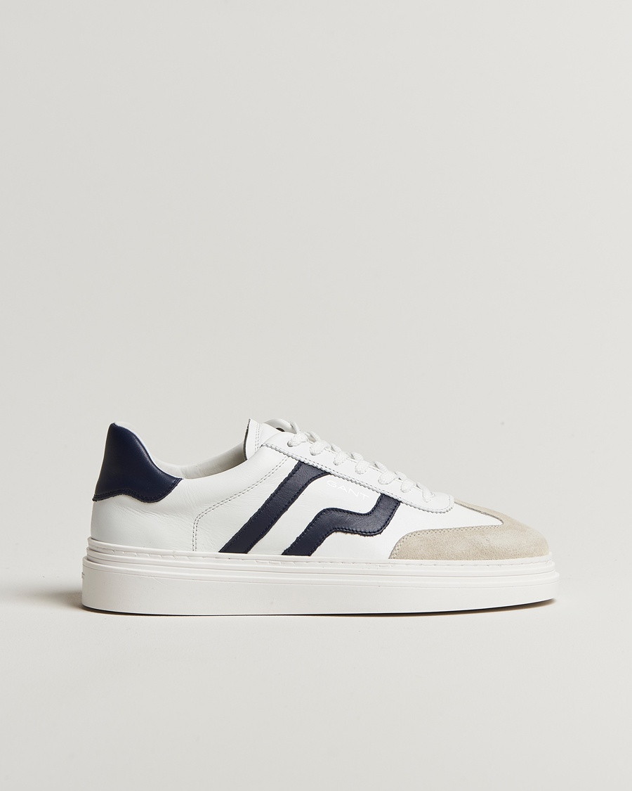 Herre | | GANT | Cuzmoon Leather Sneaker White/Marine
