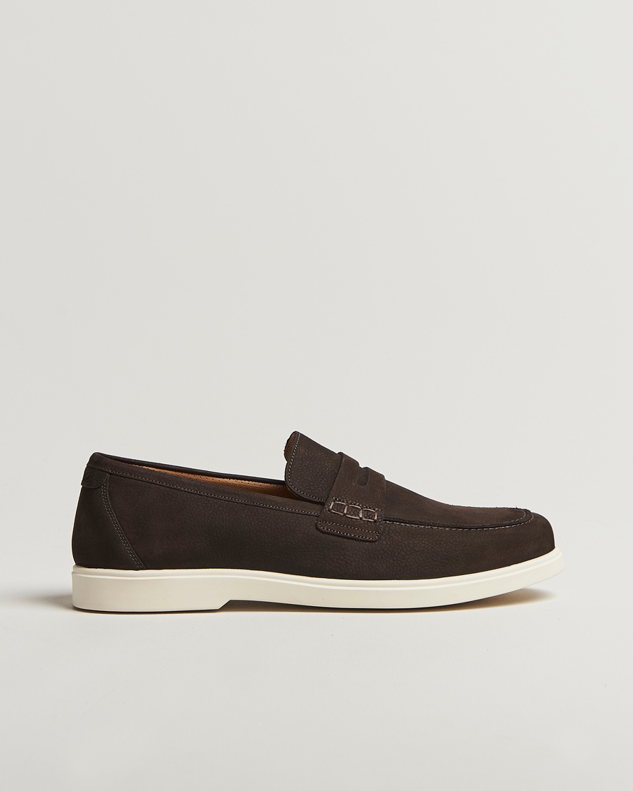 Herre | Loake 1880 | Loake 1880 | Como Nubuck Loafers Dark Brown