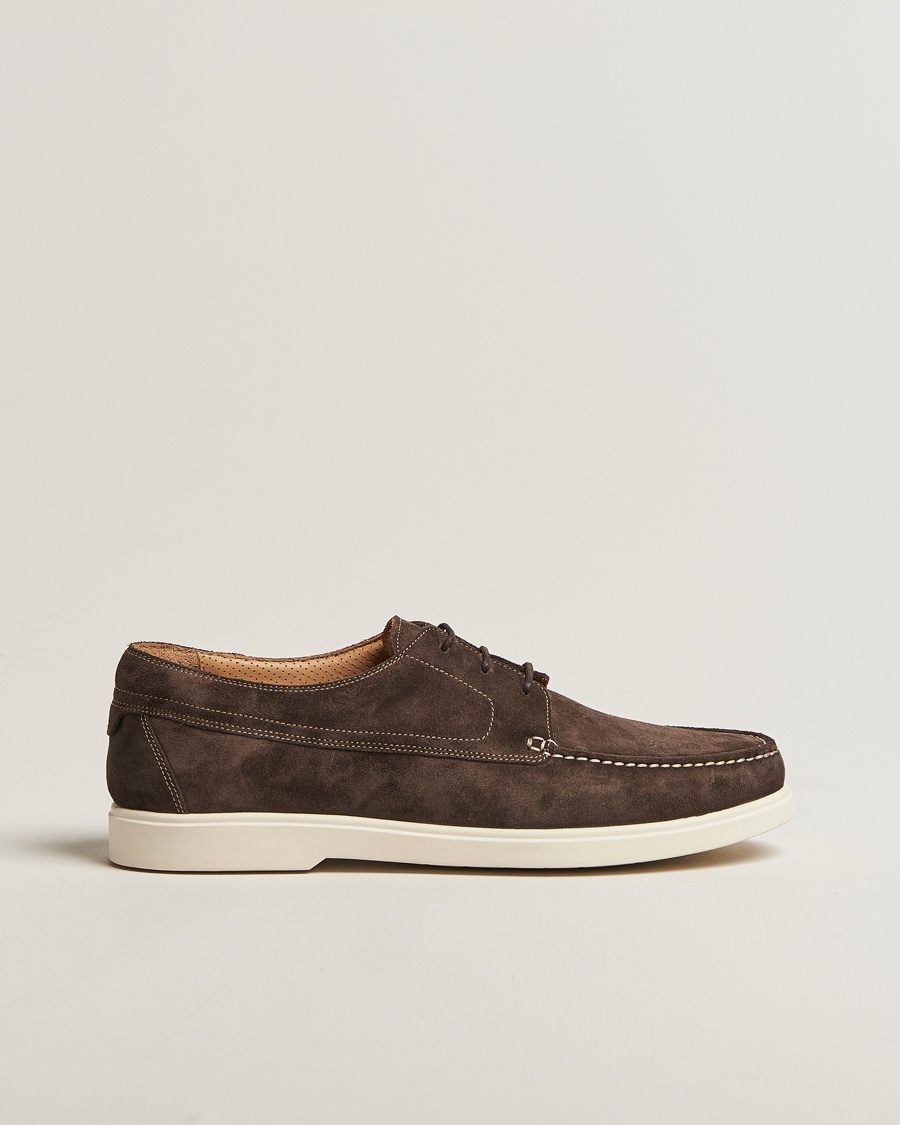 Herre | Loafers | Loake 1880 | Sardinia Suede Boat Shoe Loafers Anthracite