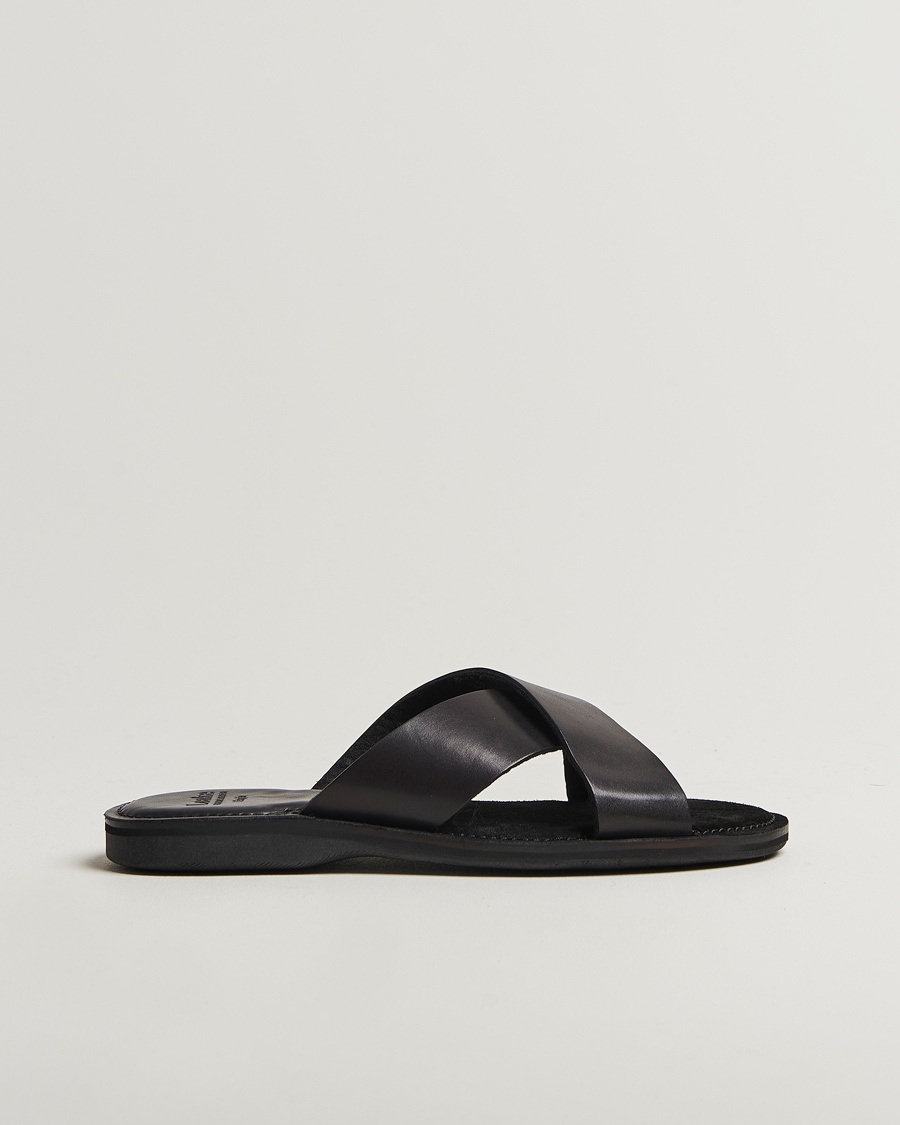 Loake 1880 Gozo Leather Sandal Black – Svart