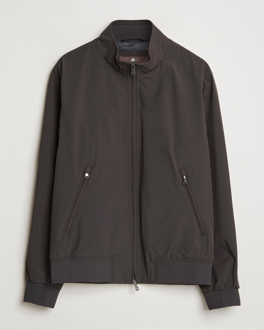 Herre | Bomberjakker | Oscar Jacobson | Bomber Nylon Jacket Brown