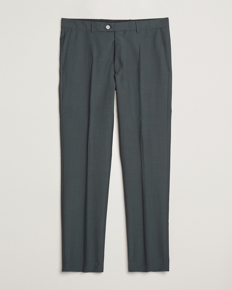 Herre | Klær | Oscar Jacobson | Dandy Wool/Mohair Suit Trousers Green