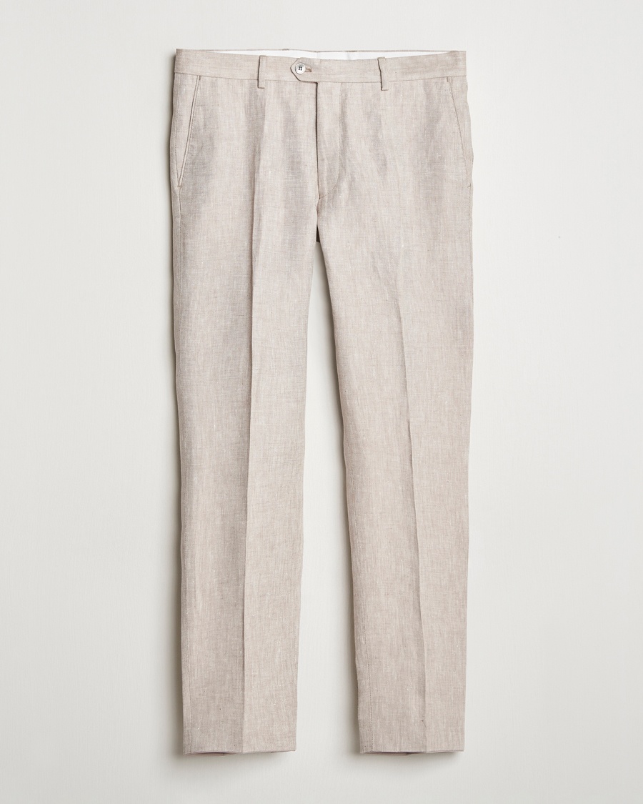 Herre | Oscar Jacobson | Oscar Jacobson | Denz Linen Trousers Beige