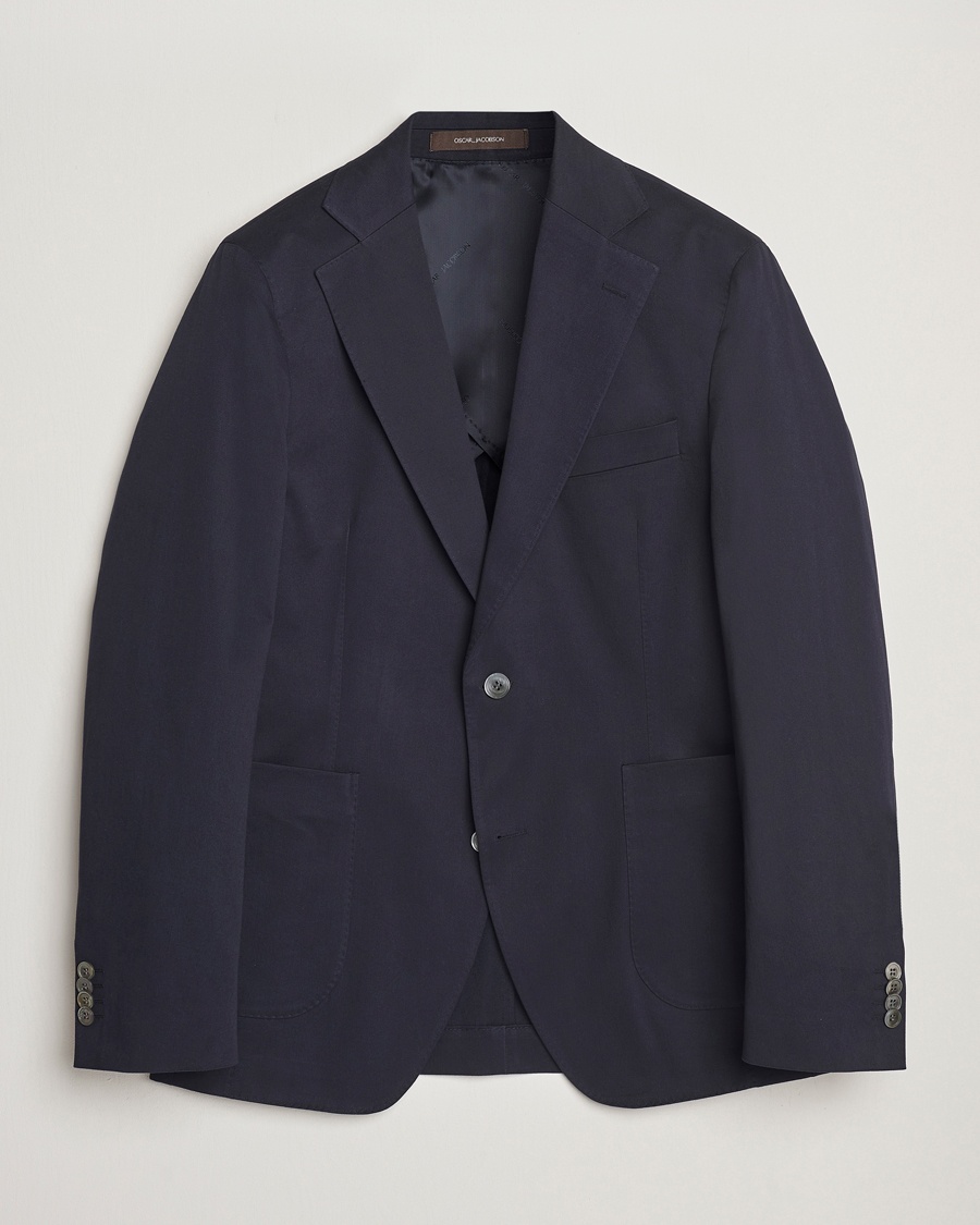 Herre | Bomullsblazer | Oscar Jacobson | Ferry Patch Cotton Blazer Navy